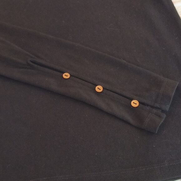 Jolie By Edward Spiers Top women's Size L Black Long sleeve Wool Blend Pullover - Picture 12 of 13